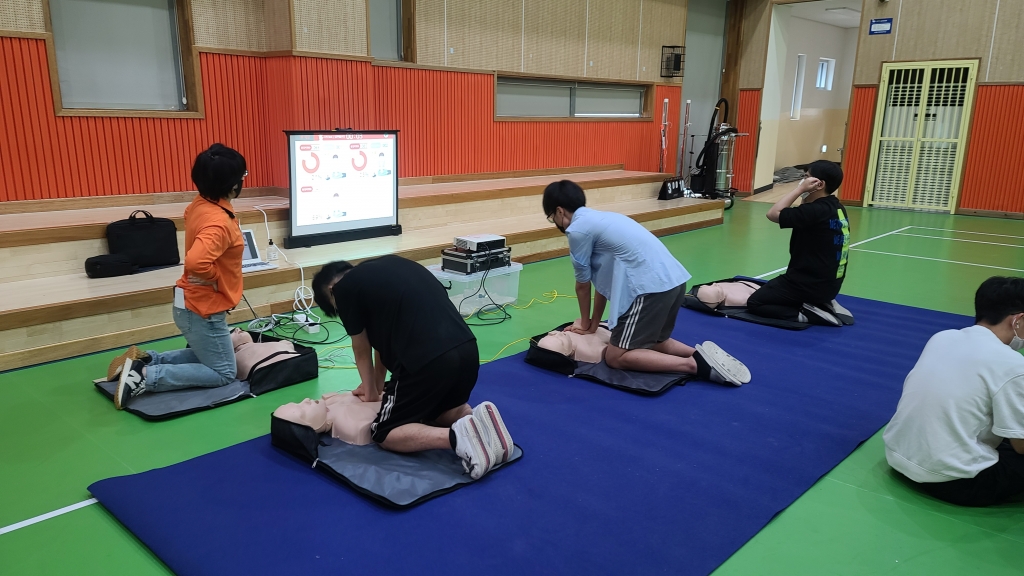 애니 (모형인형) 을 통한 심폐소생술  체험교육 (서울**정보고등학교)